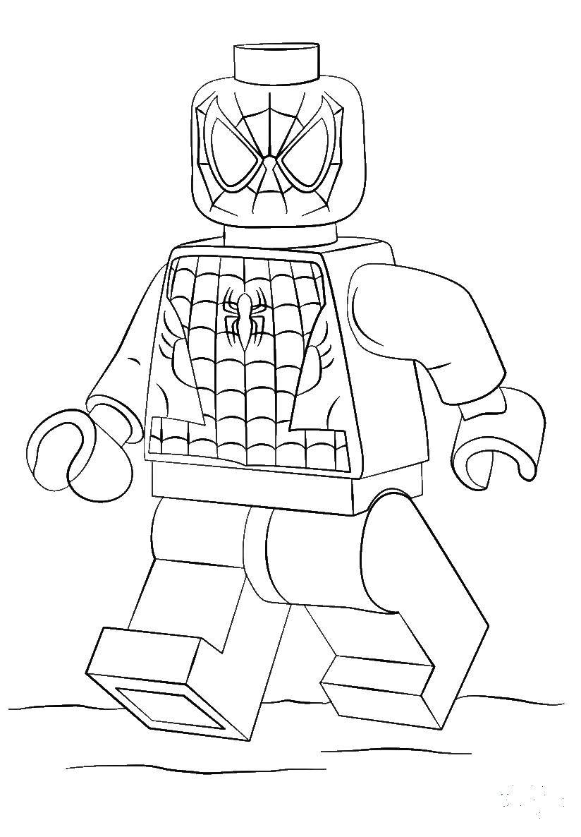 Online coloring pages coloring page spider man spiderman lego lego download print coloring page