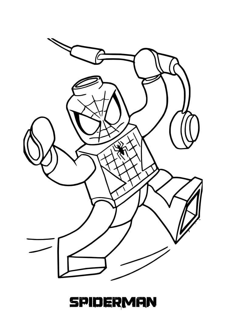 Lego spiderman coloring pages