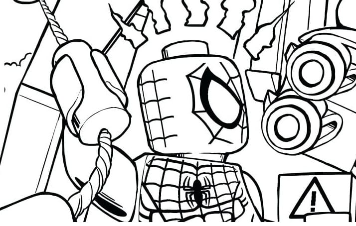 Lego spiderman coloring pages