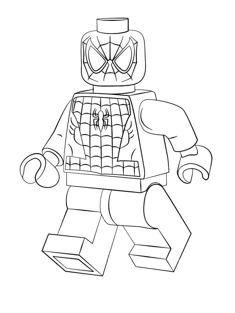 Lego spiderman coloring pages