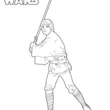 Luke skywalker coloring pages