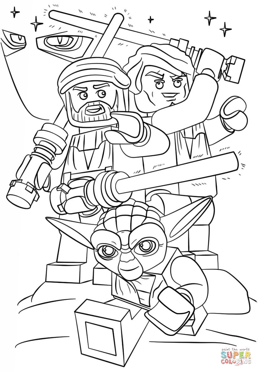 Lego star wars clone wars coloring page free printable coloring pages