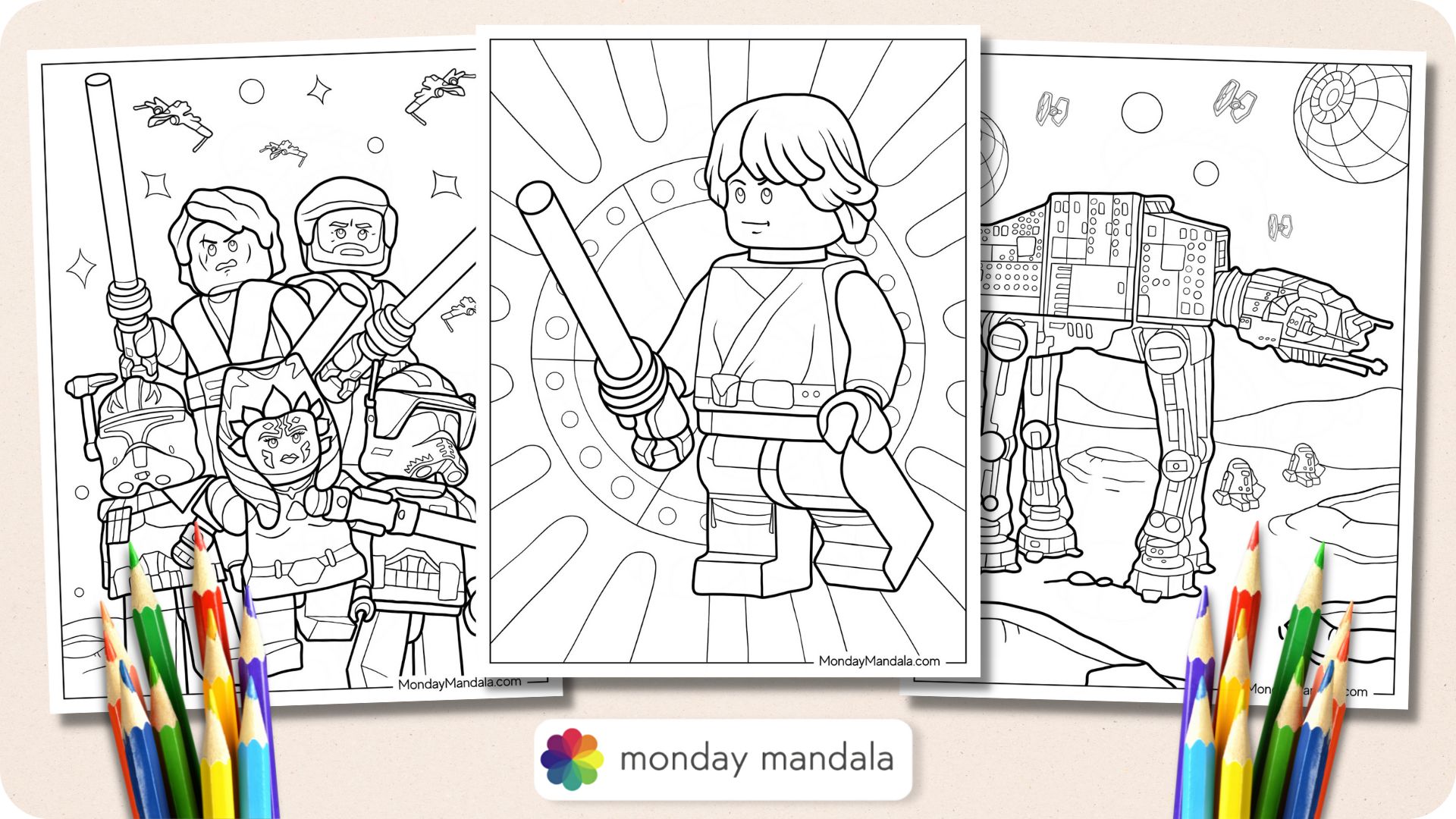 Lego star wars coloring pages free pdf printables