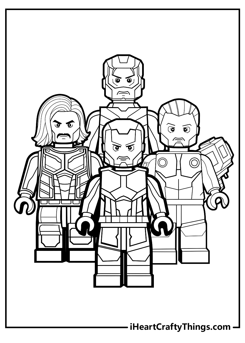 Lego avengers coloring pages free printables