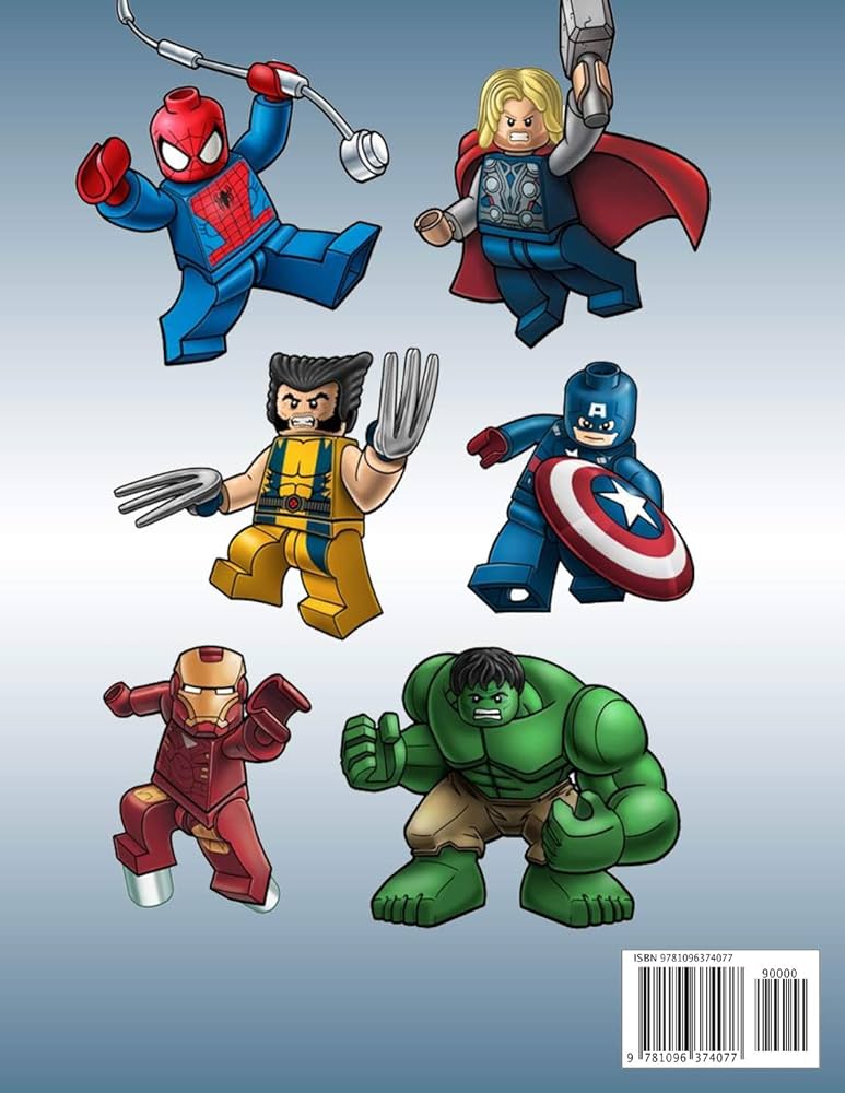 Lego marvel super heroes coloring book coloring book for kids and adults children age