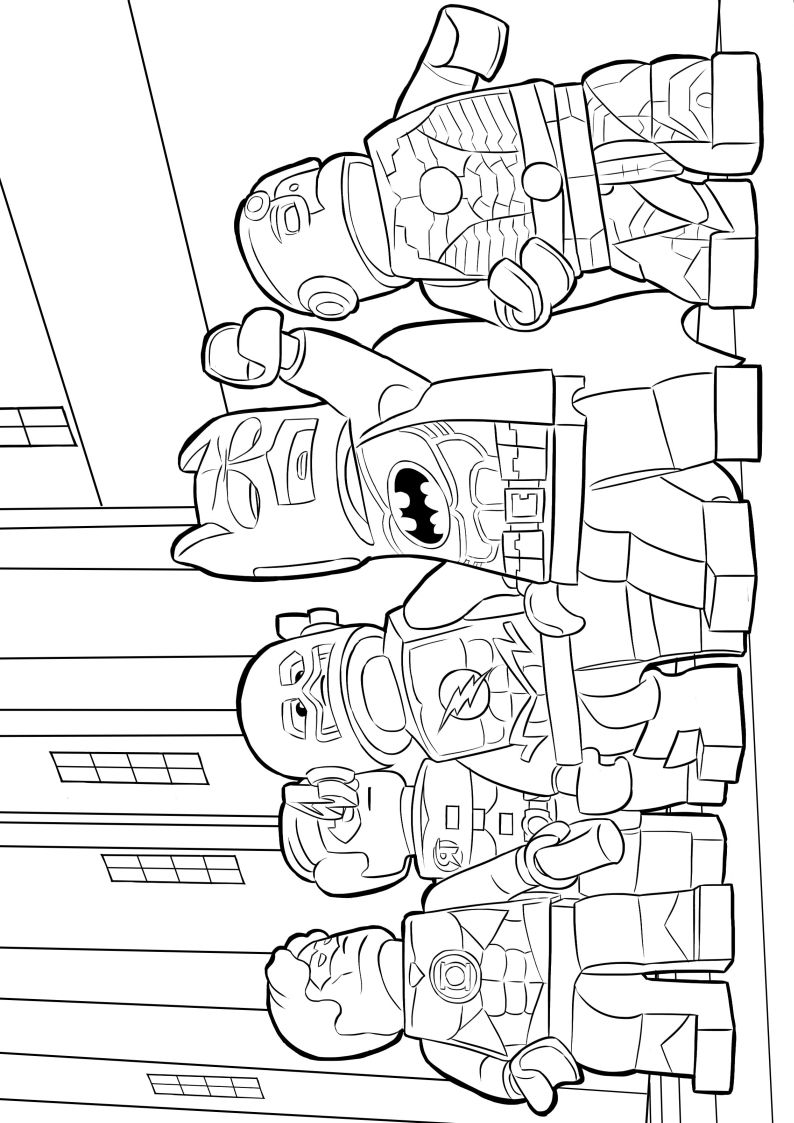 Lego superhero coloring pages