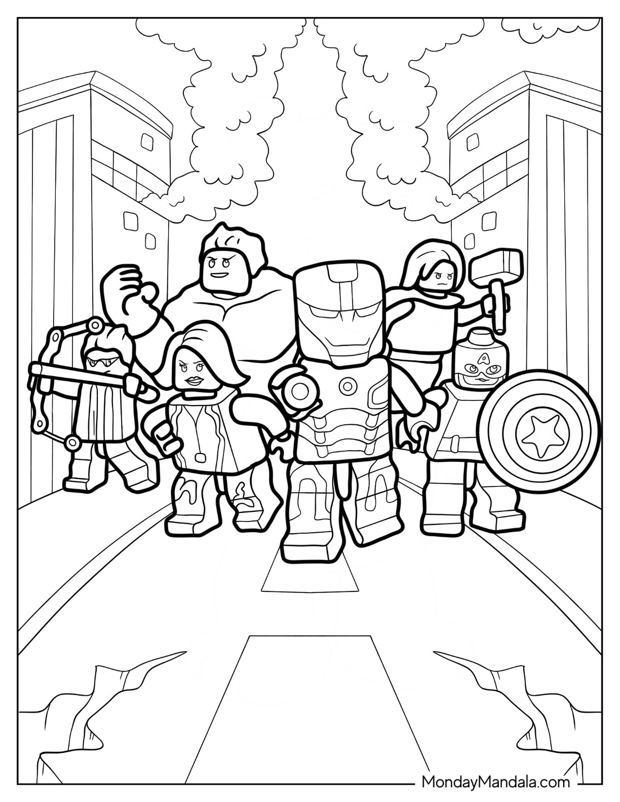 Lego avengers coloring pages free pdf printables