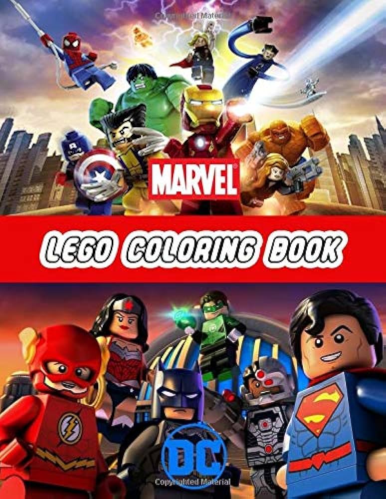 Lego coloring book marvel dc great coloring pages for kids ages