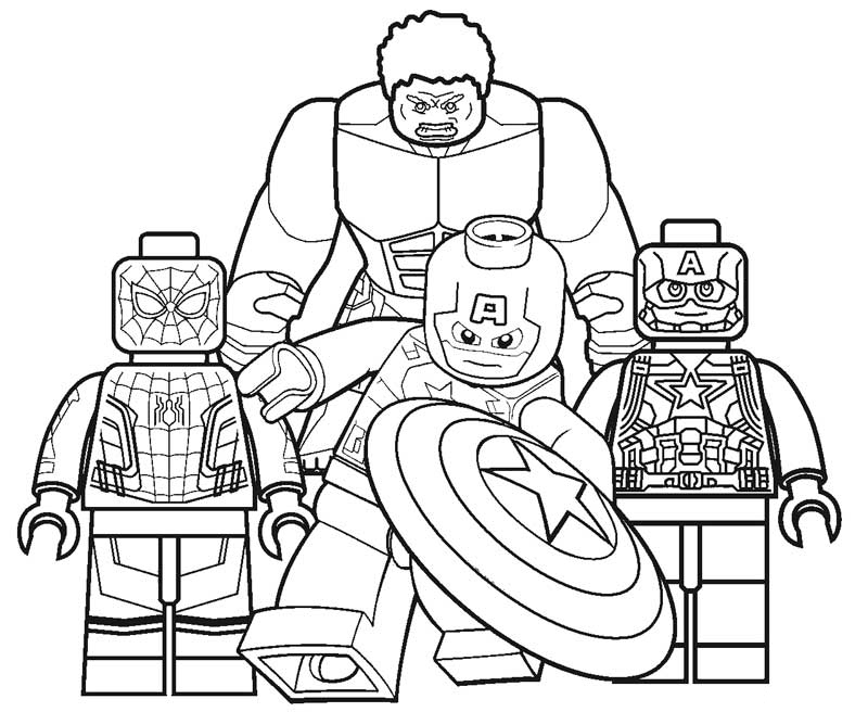 Lego superhero coloring pages