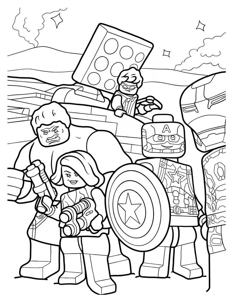 Lego avengers coloring pages by coloringpageswk on