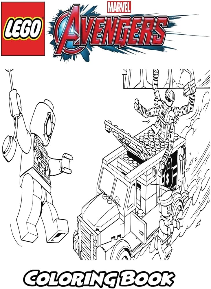 Lego marvel avengers coloring book coloring book for kids and adults activity book with fun easy and relaxing coloring pages books