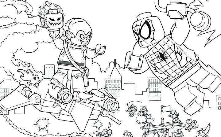 Lego spiderman coloring pages ð to print and color
