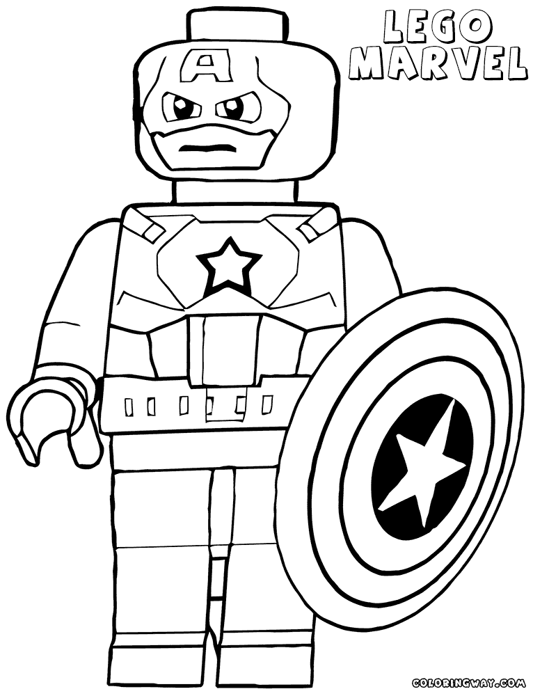 Lego superhero colouring pages