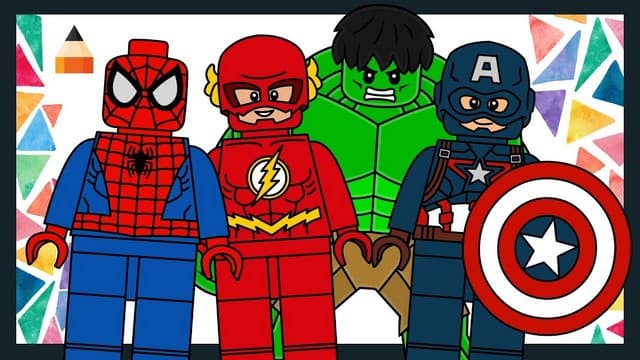 How to draw lego avengers minifigures