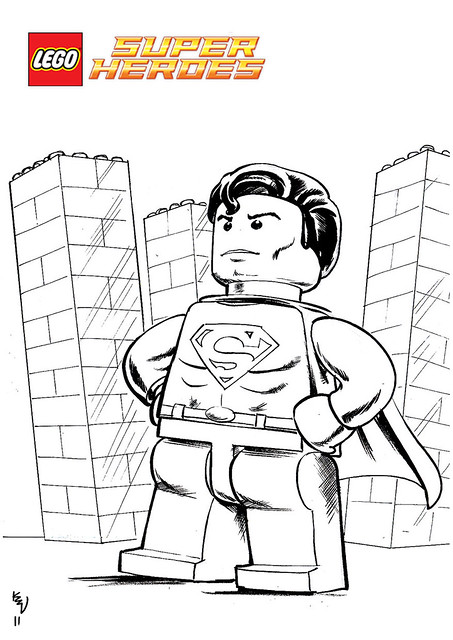 Legosuperman free colouring in for all lego super hero faâ