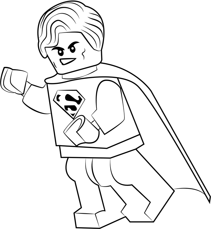 Lego superman coloring page