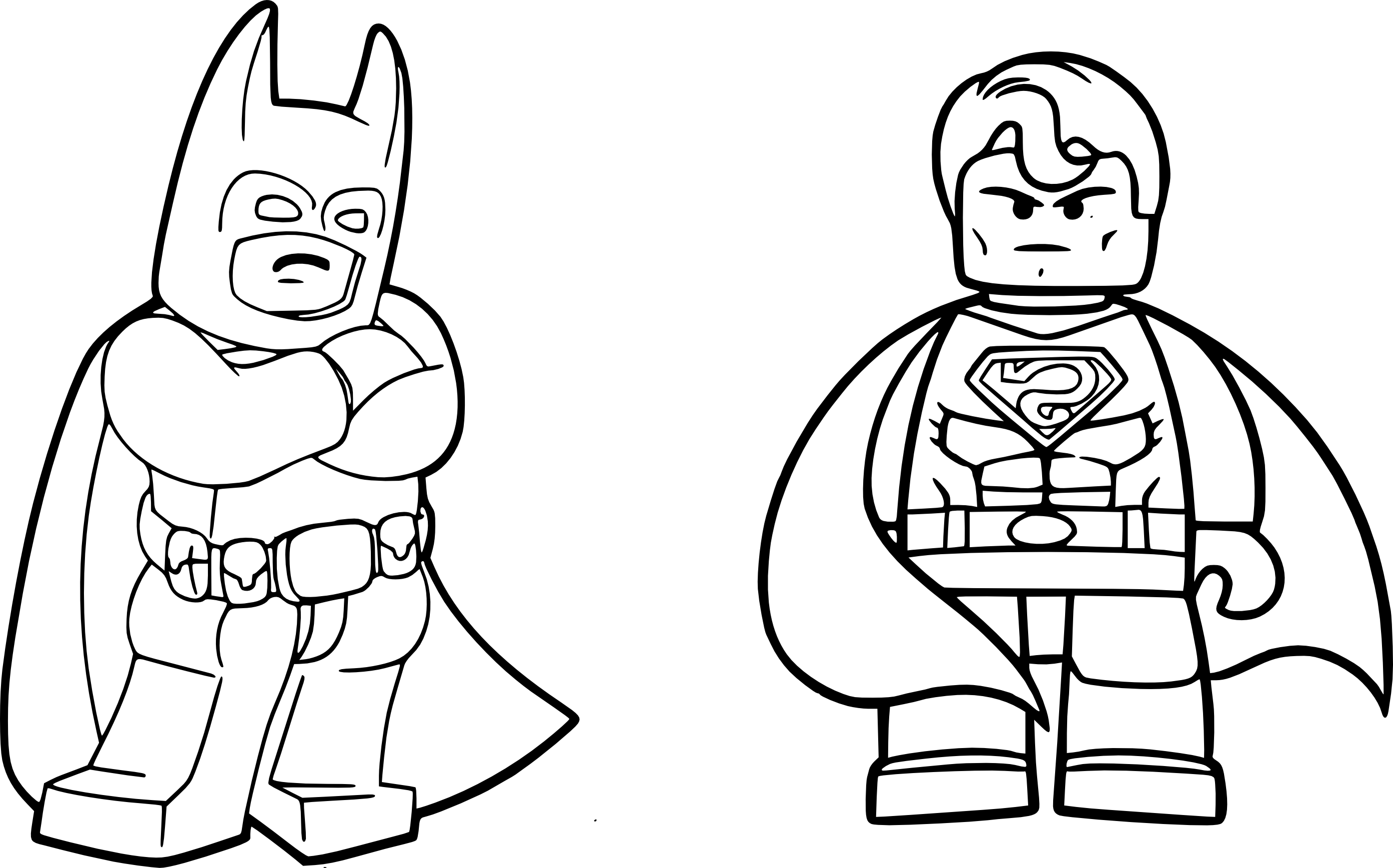 Batman superman lego coloring page