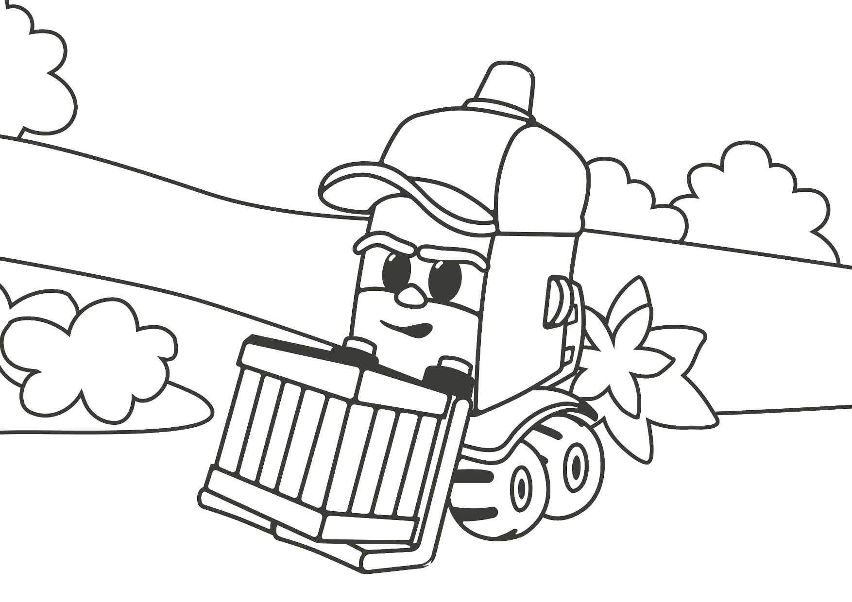 Lego truck coloring page