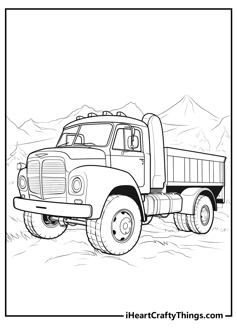 Truck coloring pages free printables