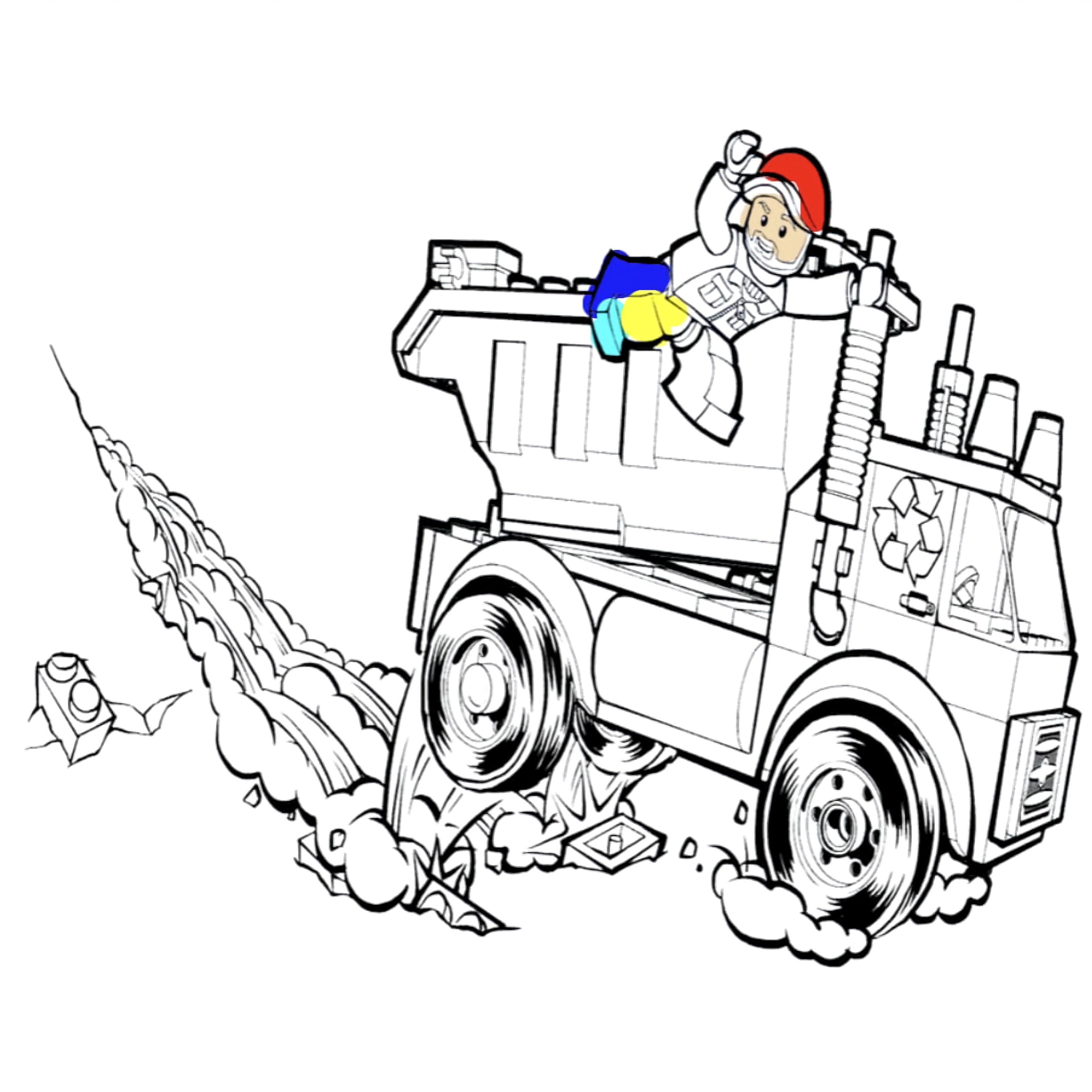 Lego trucks coloring game play on