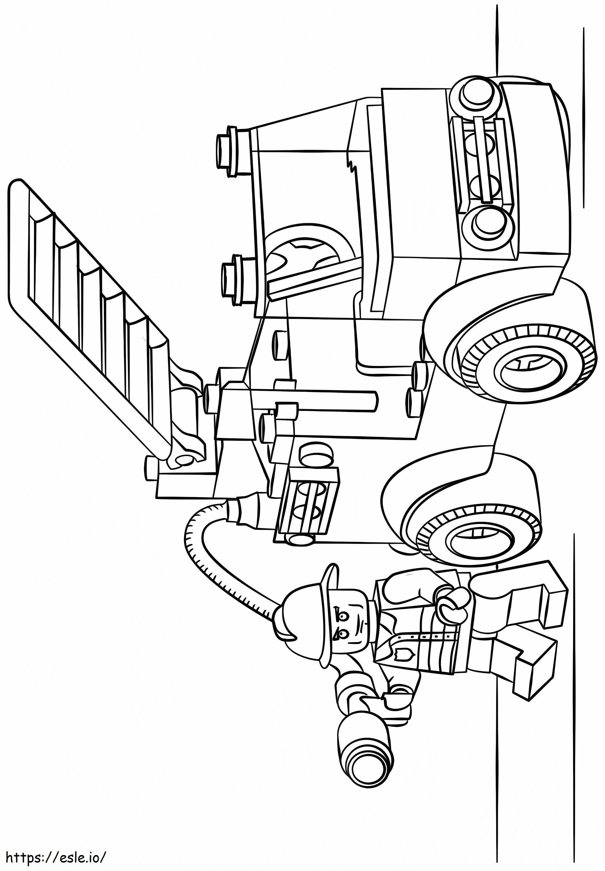 Lego city fire truck a coloring page