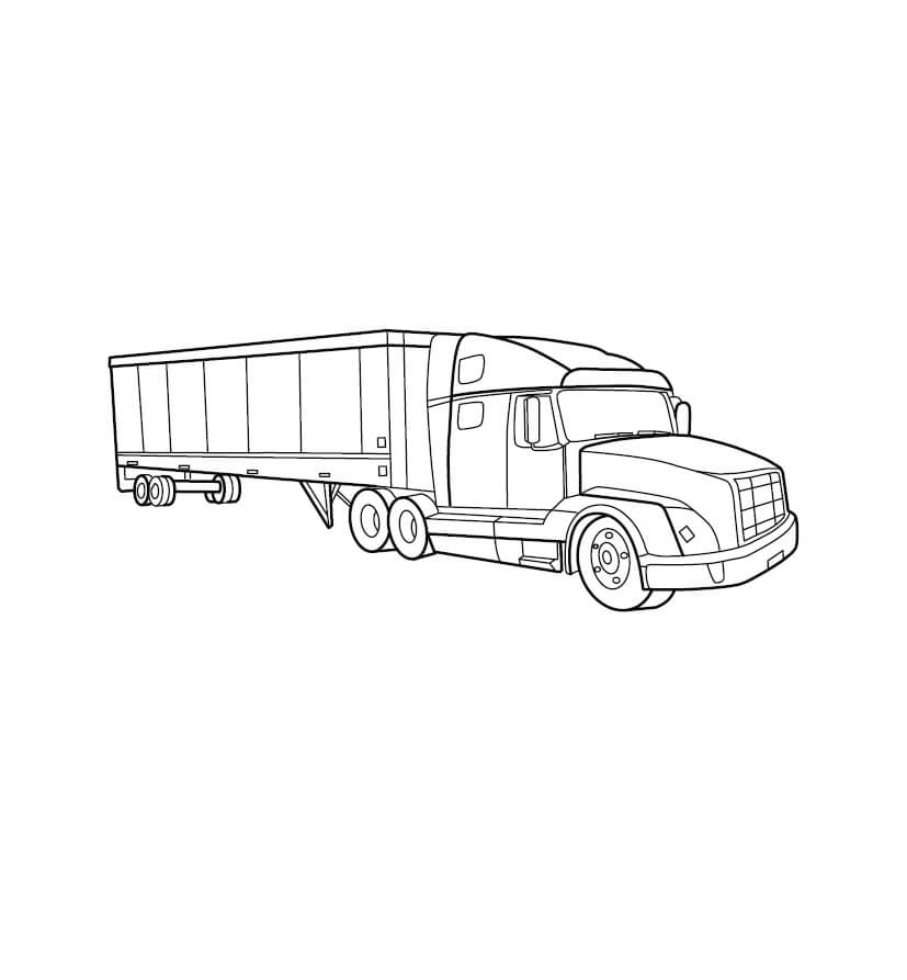 Lego truck coloring page