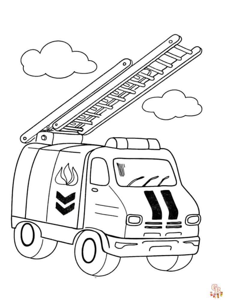 Fire truck coloring pages free printable for kids