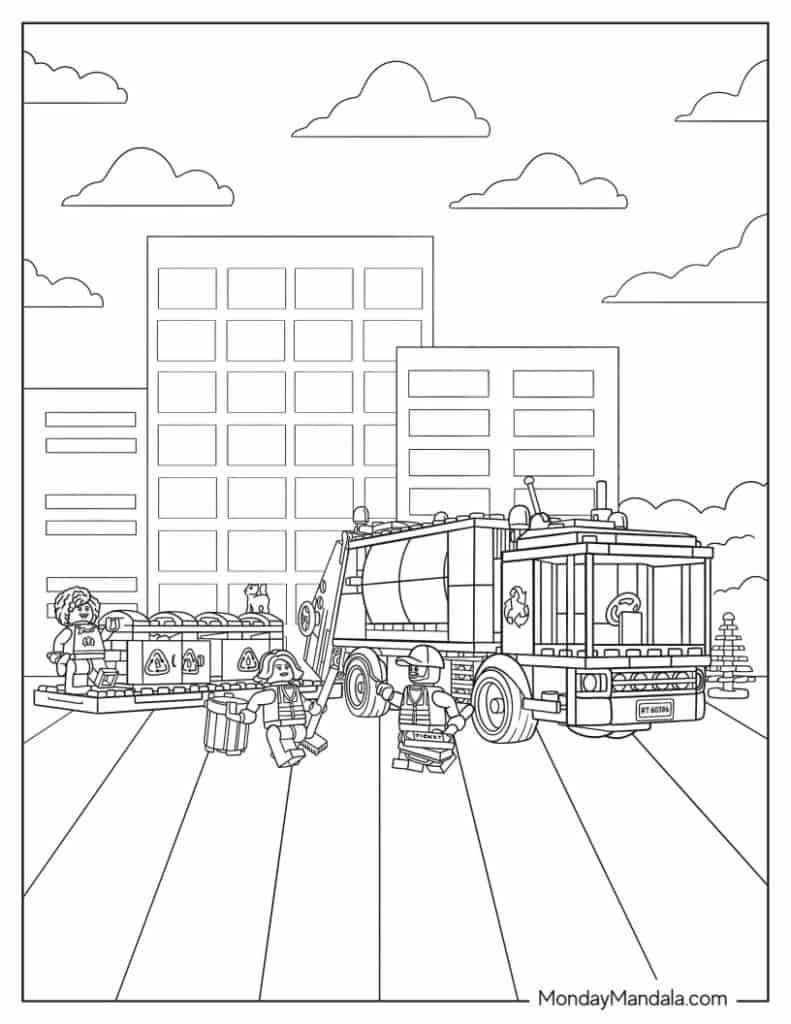 Lego coloring pages free pdf printables