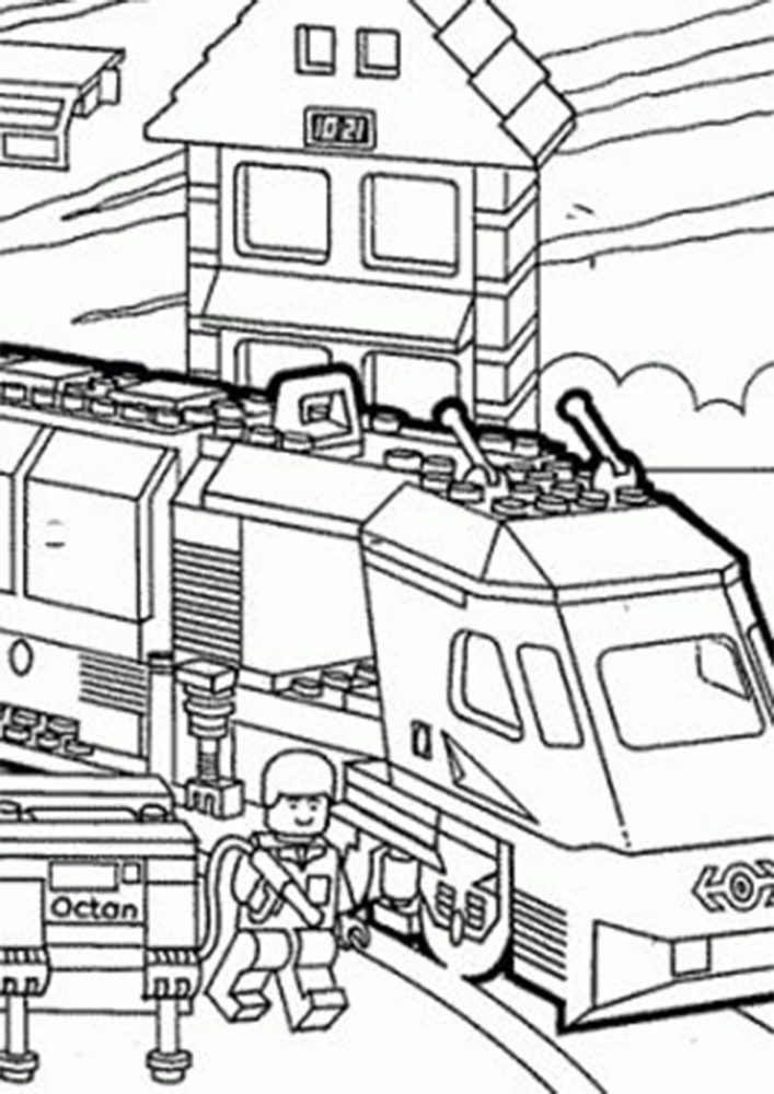 Free easy to print lego coloring pages