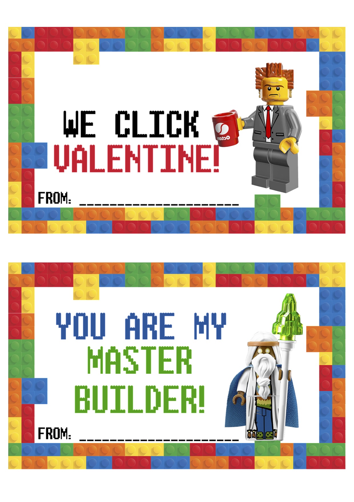 Lego valentines free printable to use it is a keeper