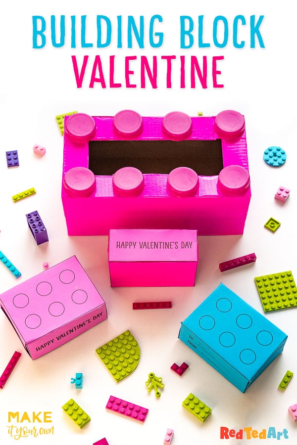 Lego valentines box card