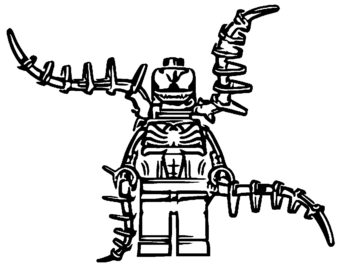 Lego venom coloring page