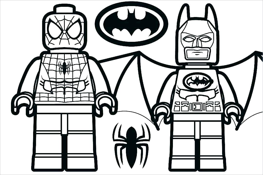 Lego spiderman coloring pages ð to print and color