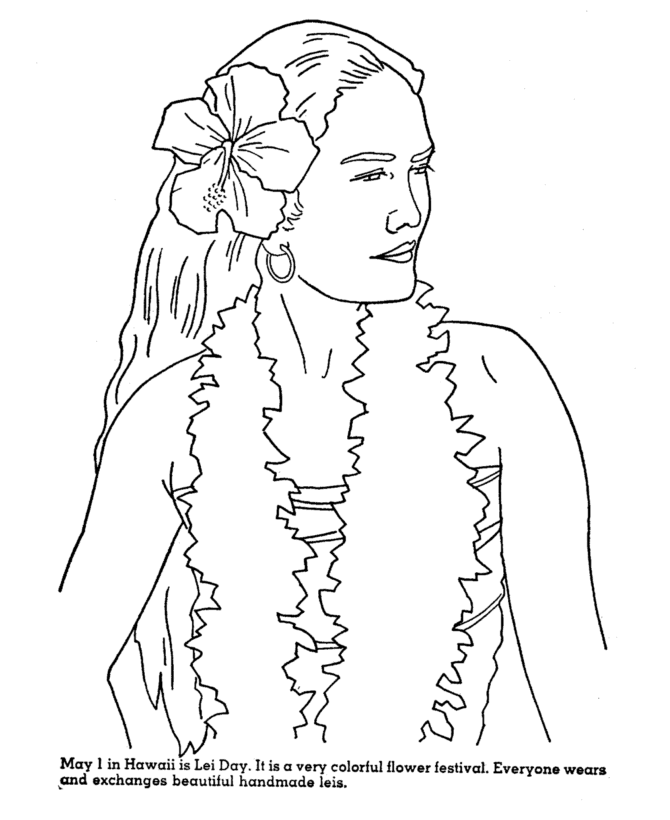 State of hawaii coloring pages