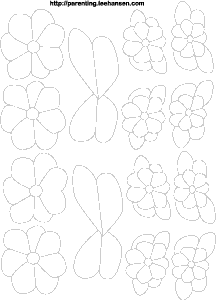 Flower lei coloring craft printable