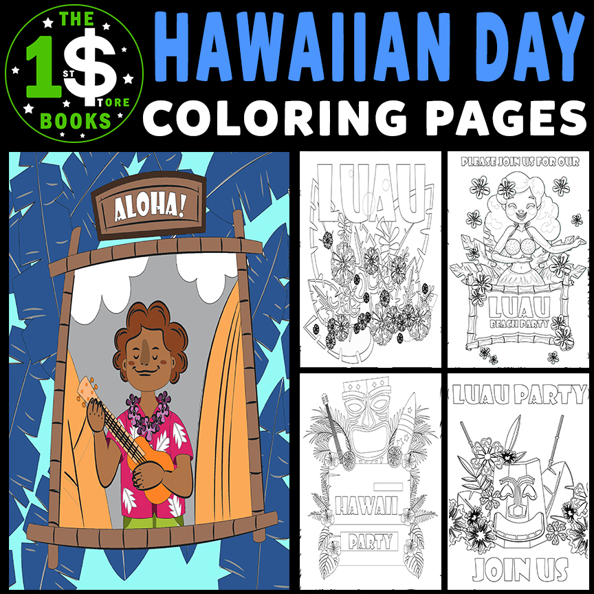 Hawaiian day lei day aloha luau may holiday coloring sheets made by teachers