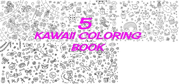 Kawaii coloring book ebook pdf kids colouring chibi fairy lei download fairy food pastel goth pdf digital coloring kawaii lasoffittadiste
