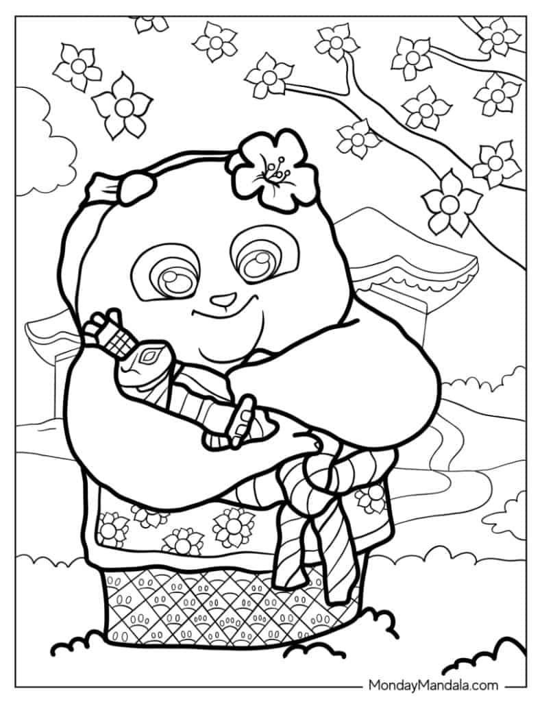 Kung fu panda coloring pages free pdf printables