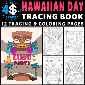 Hawaiian day aloha lei day tracing and coloring pages for kids
