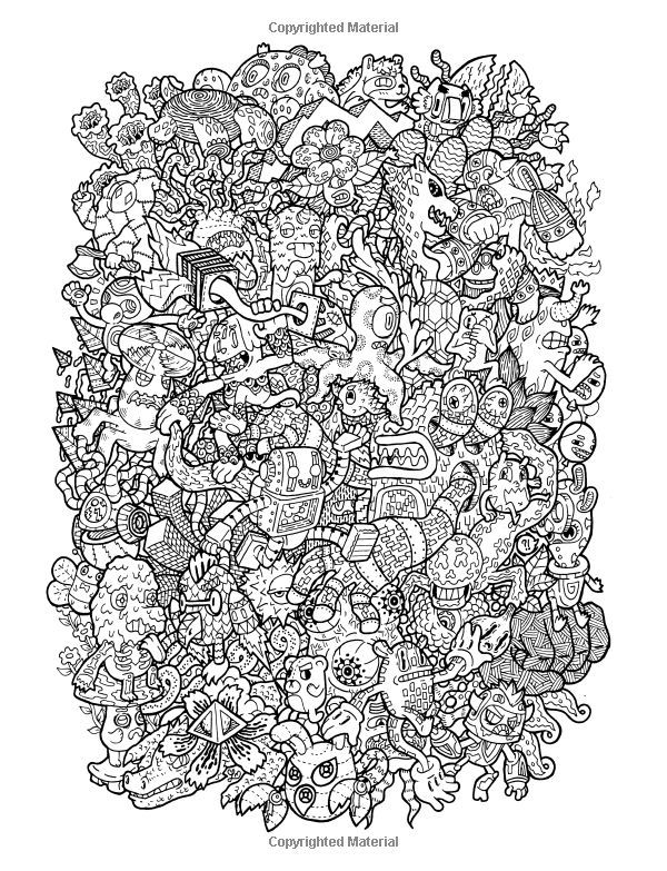 Doodle fusion zifflins coloring book volume zifflin lei melendresâ coloring books doodle art drawing color