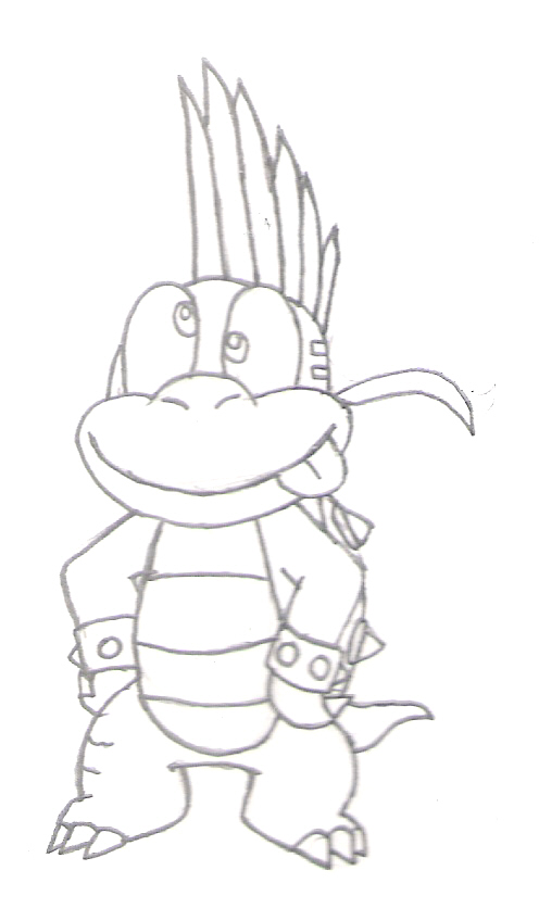 Lemmy koopa lineart by luigiyoshiu on