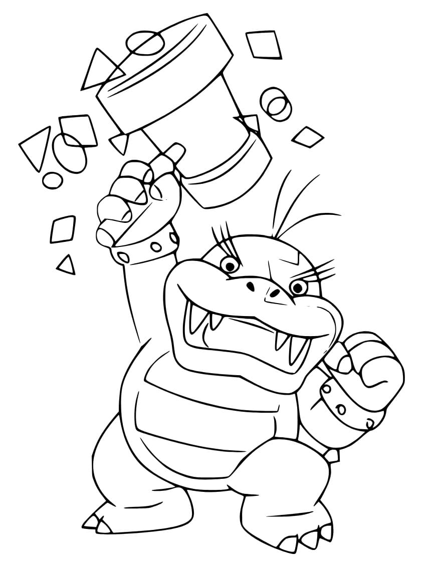 Morton koopa jr coloring page