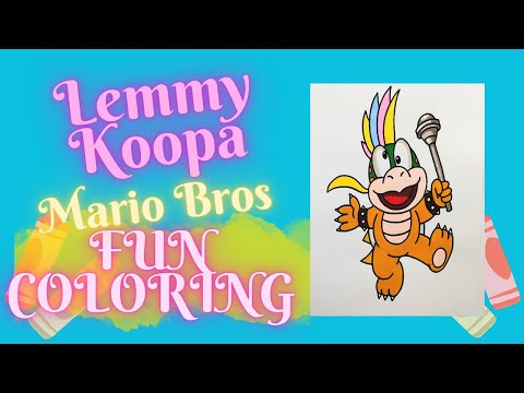 Mario bros lemmy koopa fun coloring