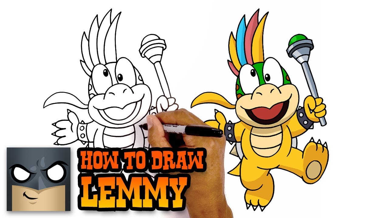 How to draw ley koopa super ario awesoe step