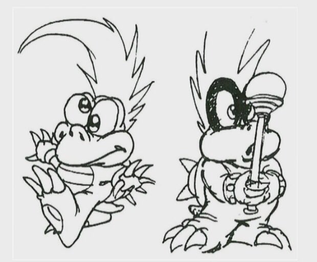 Videogamearttidbits on x iggy and lemmy hip and hop character design evolution for the adventures of super mario bros animated series httpstcomwyrrarazj x