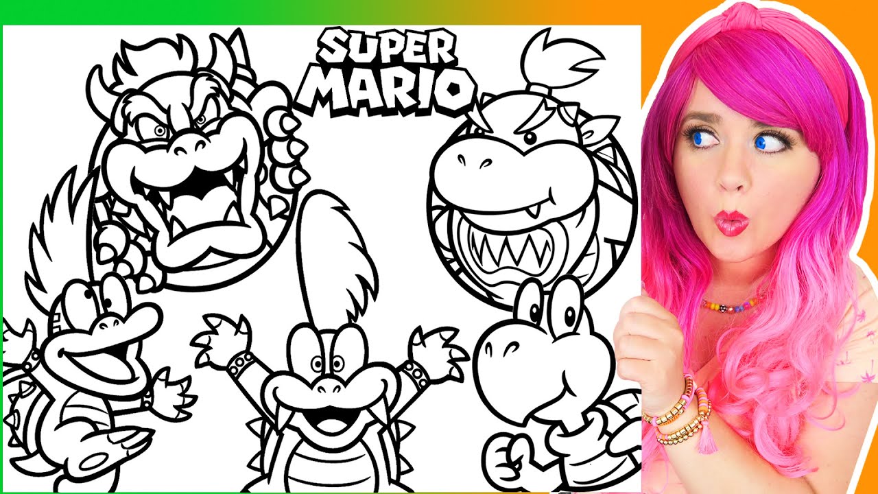 Coloring bowser koopalings super ario coloring pages bowser jr ley larry koopa troopa