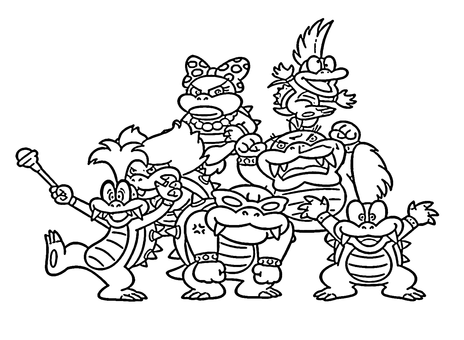 Lemmy koopa mario coloring page
