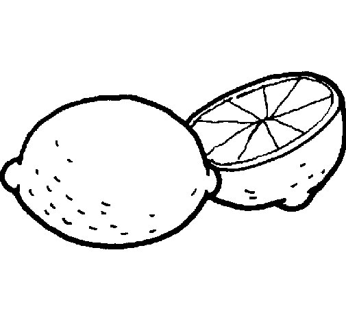 Lemon coloring page