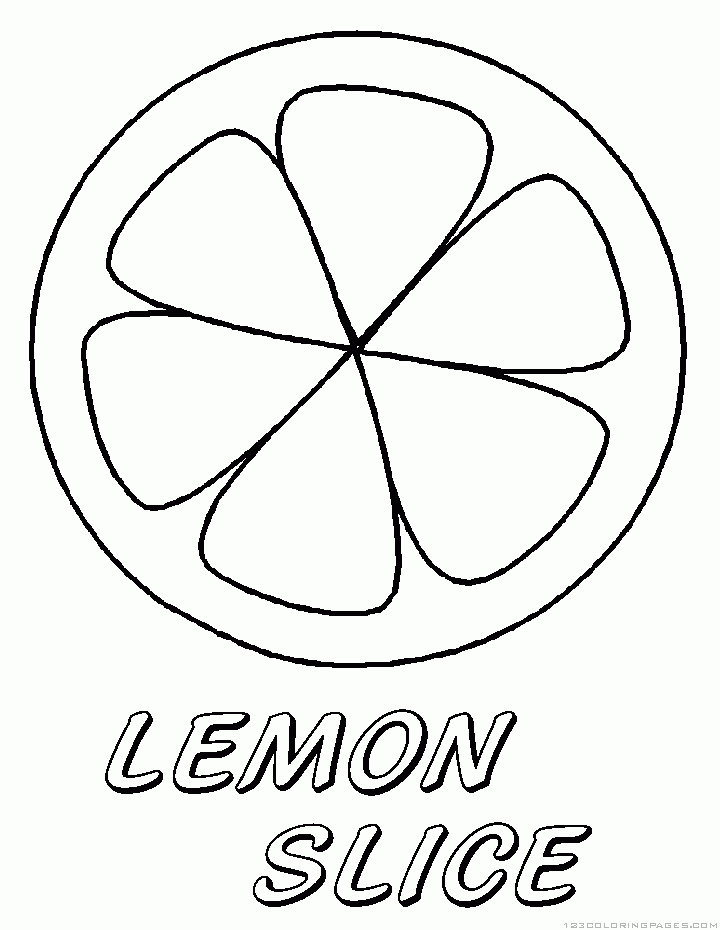 Lemon coloring pages