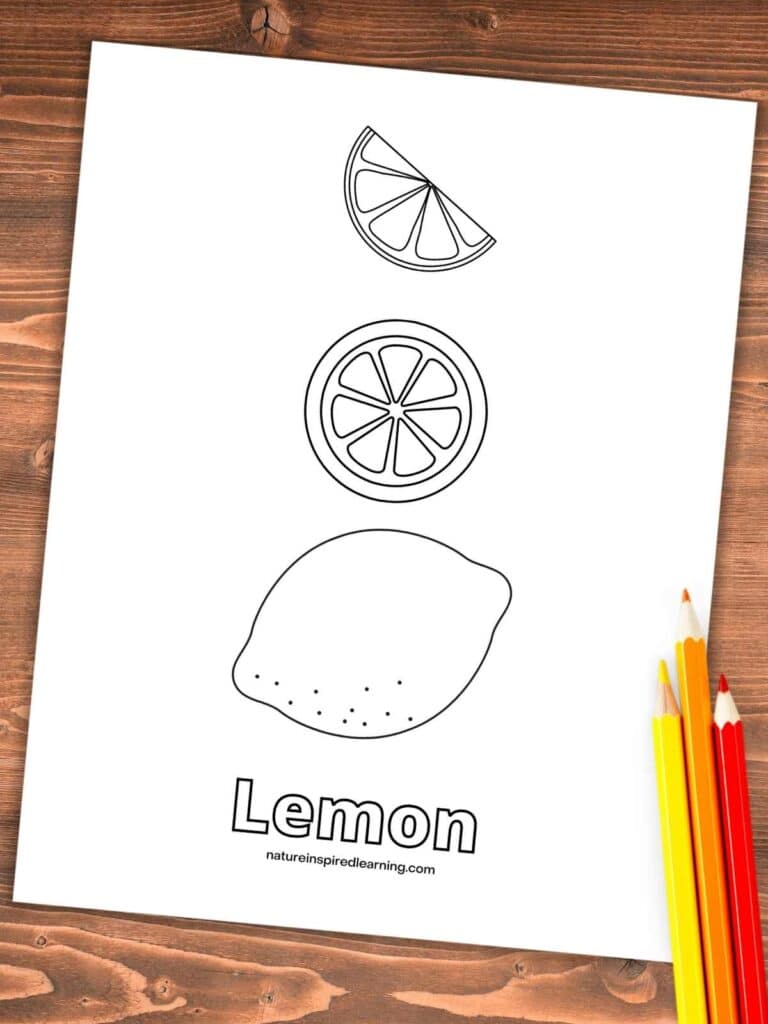 Lemon coloring pages